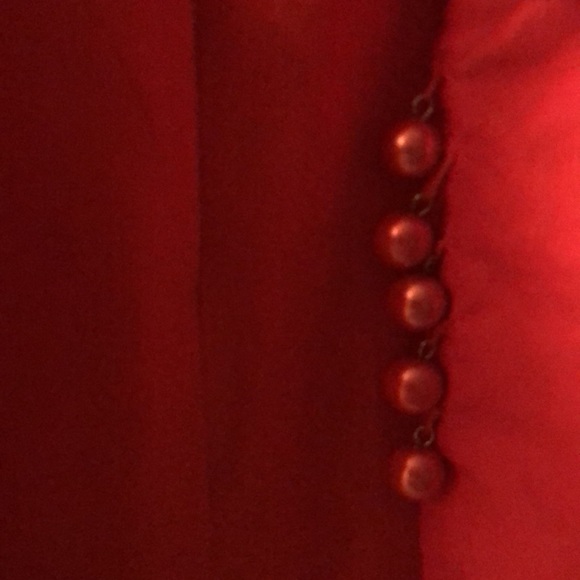 Ilusion Red-Orange Linen Blend Jacket - Picture 8 of 12